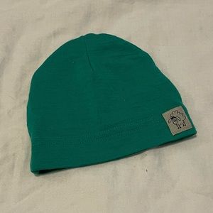Wee Woolies 100% Wool Infant Newborn Teal Beanie Toque 0-3M